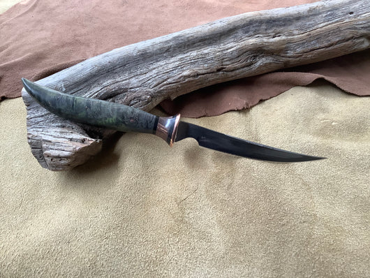 25-45 - Black and Green Maple Burl Narrow Fillet