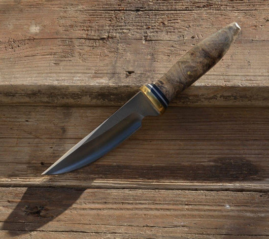 102-15 Natural Buckeye burl,  Straight Back Utility