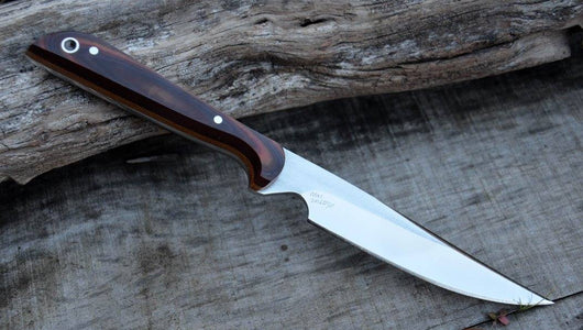 120-16 Maroon & Natural Micarta Skinner