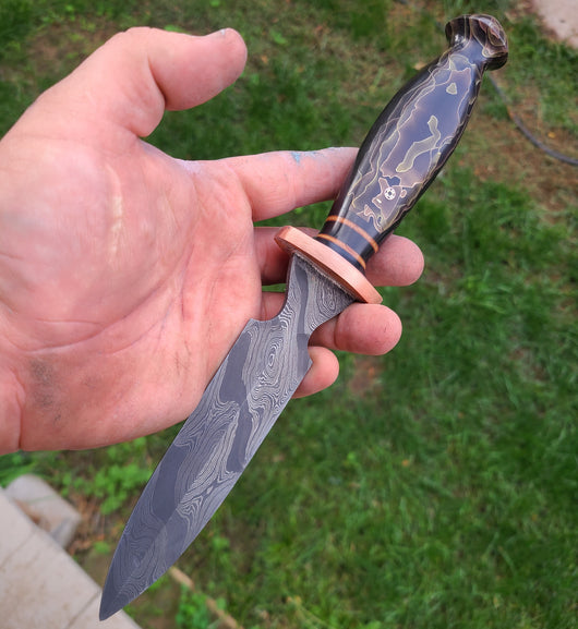 147-21 Noble Bronze and Brass Weave Dagger