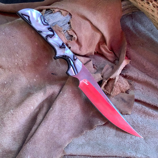 138-22 Oyster Kirinite with Black Paper Micarta