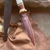 105-21 Elk Antler Tip Medium Bodice Dagger