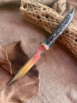 112-22 Black Sparkle Rafir with Teal Maple Burl