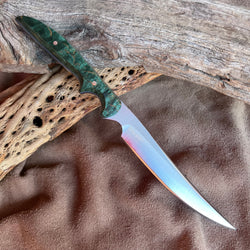 23-157 Teal Karelian Burl Narrow Fillet