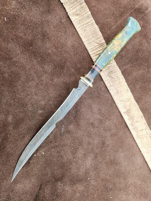 26-49 - Stabilized Green and Yellow Karelian Burl Fillet
