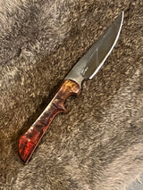 23-218 Stabilized Red, Brown, Yellow Dyed Karelian Burl Utility