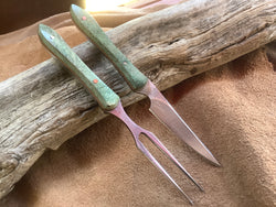 24-156 - Stabilized Green Dyed Mango Eating Set