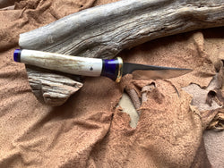 24-74 - Deer Antler Segment Narrow Drop Point Utility