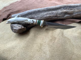 25-46 - Dolphin Carved Antler Narrow Carver