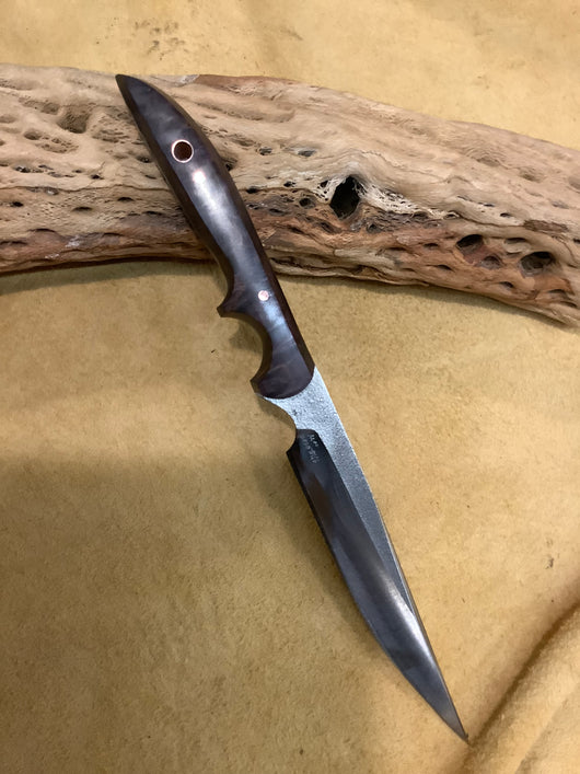 25-166 - Stabilized Purple Karelian Burl Narrow Carver