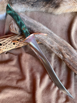 23-171 Stabilized Teal Dyed Quilted Mango