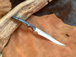 25-87 - Stabilized Blue Dyed Karelian Burl Narrow Fillet