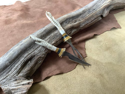 25-38 - Octopus Tentacles Carved Deer Antler Eating Set