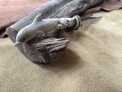 25-46 - Dolphin Carved Antler Narrow Carver