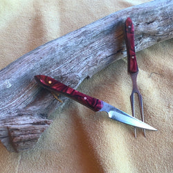 23-48 True Blood Kirinite, Natural Linen Micarta, Black Paper