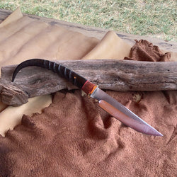 23-71 Male Springbok Orange Dyed Maple Burl, Red G10