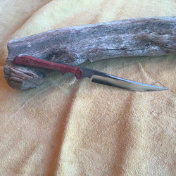 23-51 Stabilized Red Dyed Mango, Natural Linen Micarta