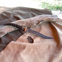 23-20  Male Springbok Green Dyed Stabilized Maple Burl, Natural Canvas Micarta