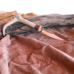 23-42 Caribou Antler with Eye Guard Cocobolo, Red G10, Black Micarta