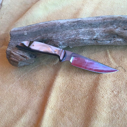 23-55 Oyster Kirinite, Black Paper Micarta, Purple G10