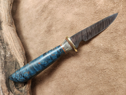 25-122 Stabilized Blue Karelian Burl