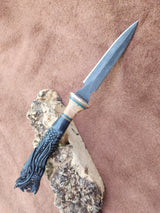 26-28 - Loong Dragon Carved Water Buffalo Bodice Dagger