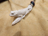 25-187 - Chameleon Carved Deer Antler Narrow Fillet