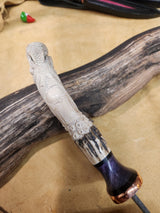 25-192 - Octopus on Chest Carved Deer Antler Long Fillet