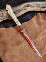 25-107 - Octopus Carved Deer Antler Long Fillet