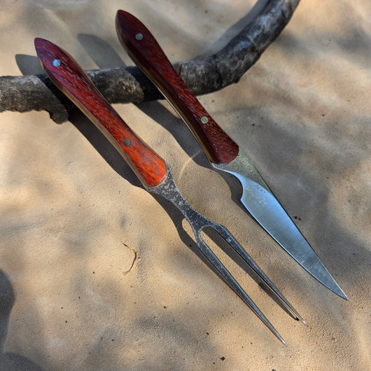 26-74 Padauk Eating Set