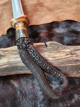 25-106 Two-Tentacle Carved Water Buffalo Long Carver