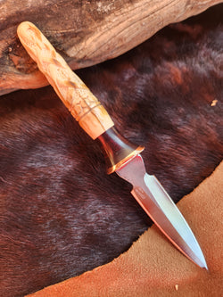 25-101 Celtic Carved Deer Antler Short Bodice Dagger