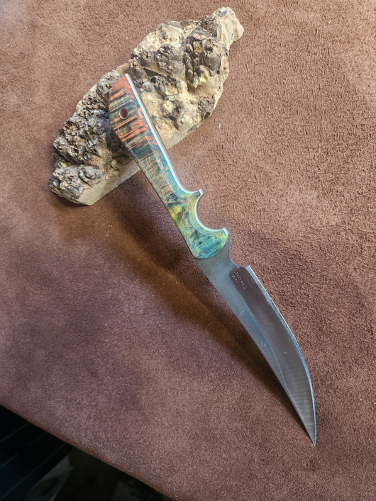 26-57 - Orange, Yellow, Green Karelian Burl Short Fillet