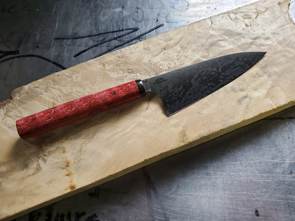 NHB024 - Red Stabilized Oak Micro Chef – McPherson Knives
