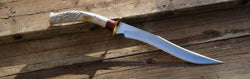 121-13 Hand Carved Antler Clip Point
