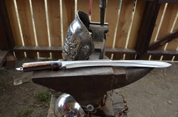 89-16 Yellow/Red & Black Maple Drop Point