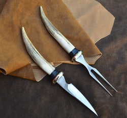 178-16 Antler Tip Eating Set