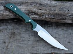 117-16 Green Canvas Micarta Medium clip point utility