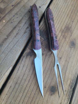 26-20 Purple maple burl eating set