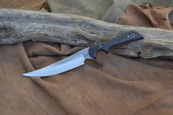 151-19 Black dyed silky oak wood, Medium clip point utility