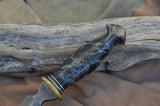 97-19 Black alum Raffir, Damascus, leaf dagger