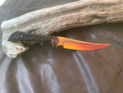 9-22 Stabilized Purple Dyed Maple Burl Medium Clip Point