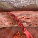 123-21 Stabilized Red Dyed Maple Burl Narrow Persian
