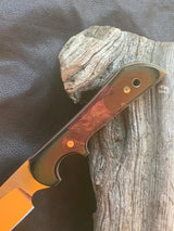 13-22 3-Piece Puzzle with Red Maple Burl and Micarta Drop Point Utility