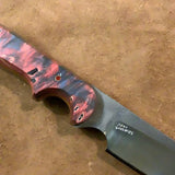 156-22 Stabilized Red and Blue Dyed Maple Burl Medium Utility