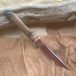 35-21 Stabilized Koa w/Green Resin Narrow Long Carver