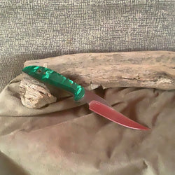 72-21 Emerald Green Kirinite, Clip Point