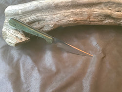 6-22 Stabilized Green Dyed Mahogany Narrow Drop Point