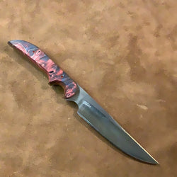 156-22 Stabilized Red and Blue Dyed Maple Burl Medium Utility