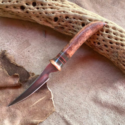 107-22 Stabilized Orange Dyed Maple Burl